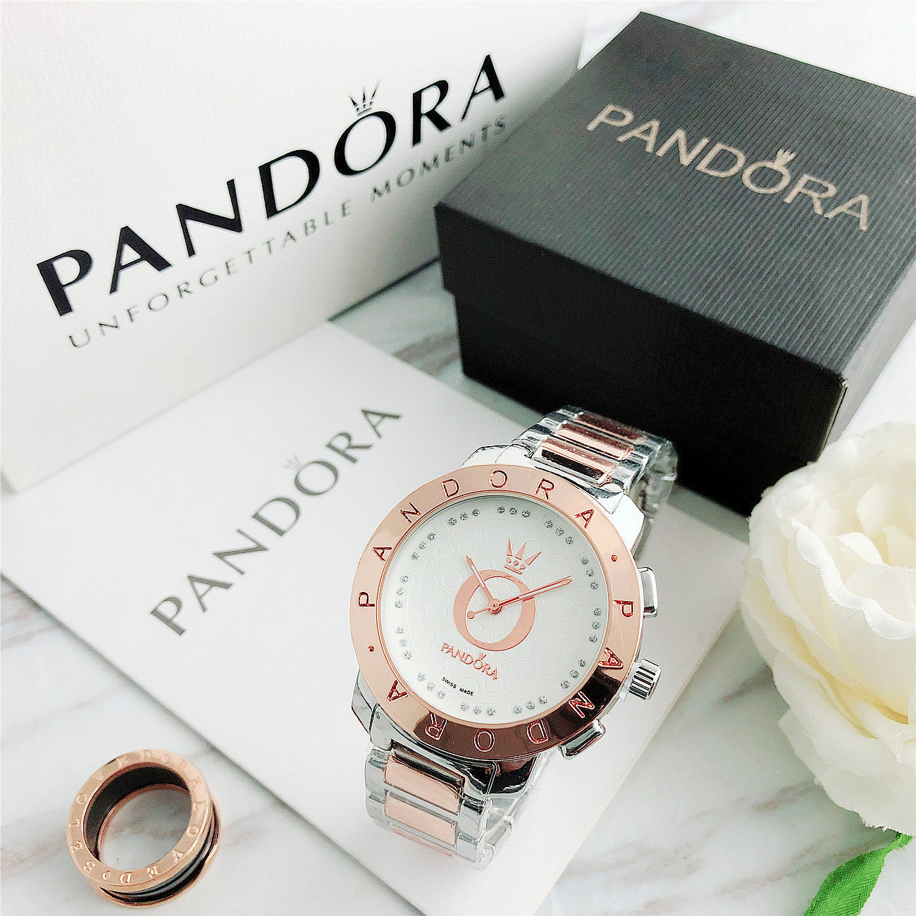 P A N D O R A Classic Luxttier + Bracelet Charms