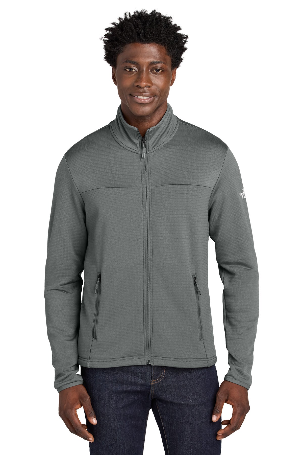 TNF Aim Full-Zip Fleece Jacket with Custom Logos. NF0A8ENK