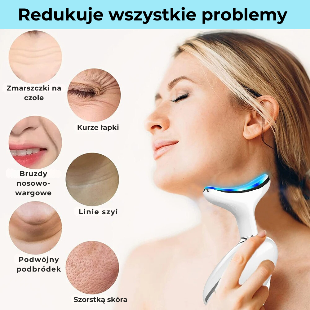 DermaLifting - masażer ze światłem led do liftingu twarzy i szyi